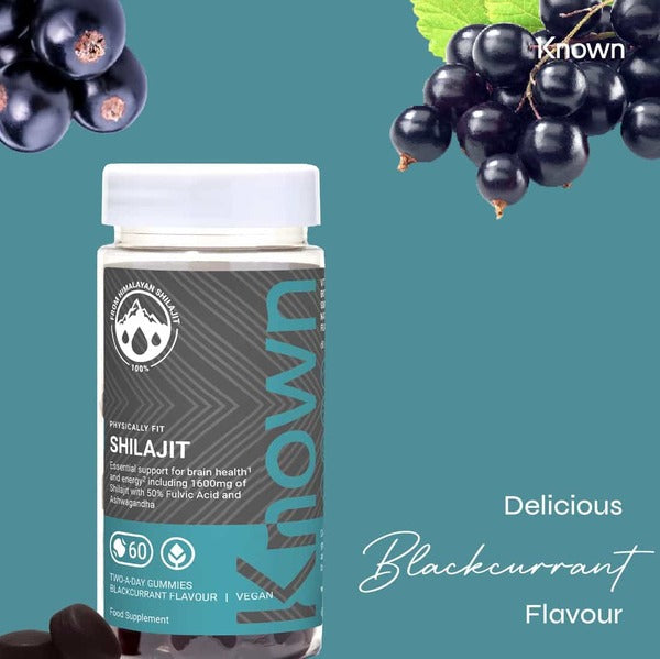 Known Nutrition Shilajit vegan gummies, imported from the UK
