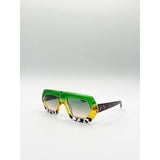 SVNX flat sunglasses multi print (British brand)