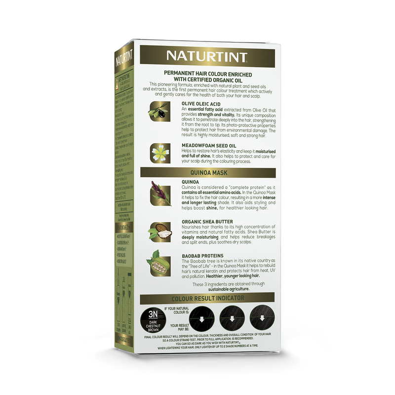 Naturtint permanent hair colour 3N dark chestnut brown, imported from the UK