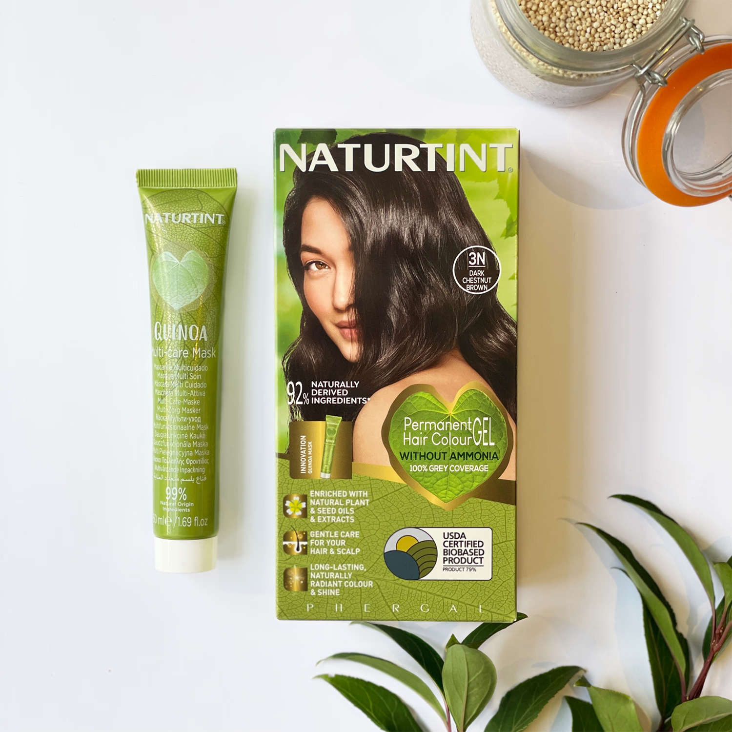 Naturtint permanent hair colour 3N dark chestnut brown, imported from the UK