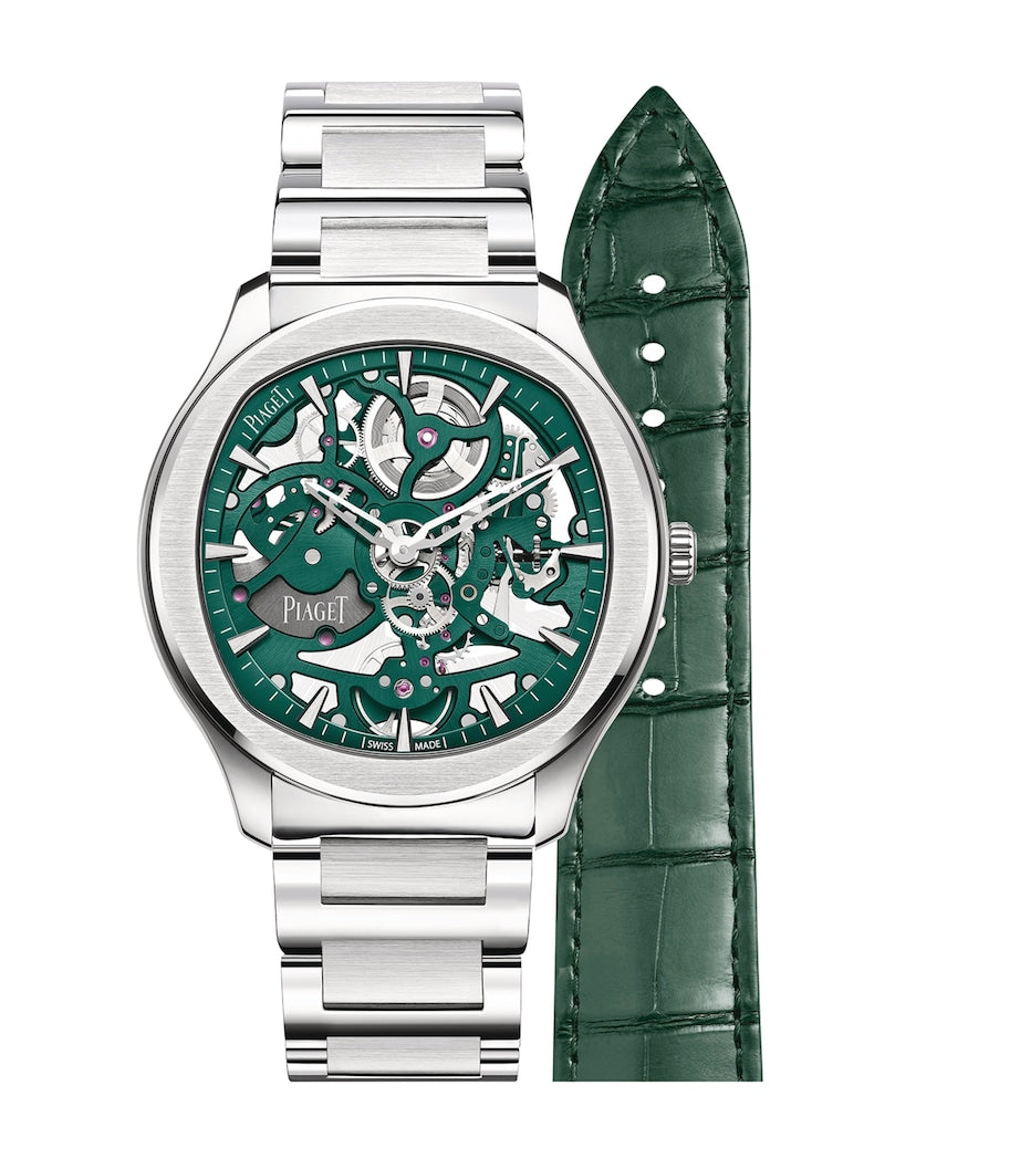 Piaget steel watch skeleton dial 42mm - British product