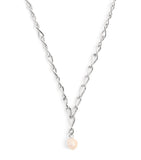 Astrid & Miyu sterling silver lariat pearl charm necklace, UK version