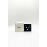 SVNX moonstone heart necklace and earrings set in silver - British product