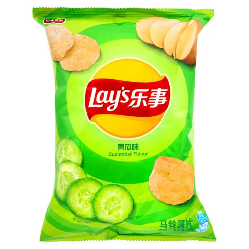 Lay's potato chips cucumber flavour (British brand)
