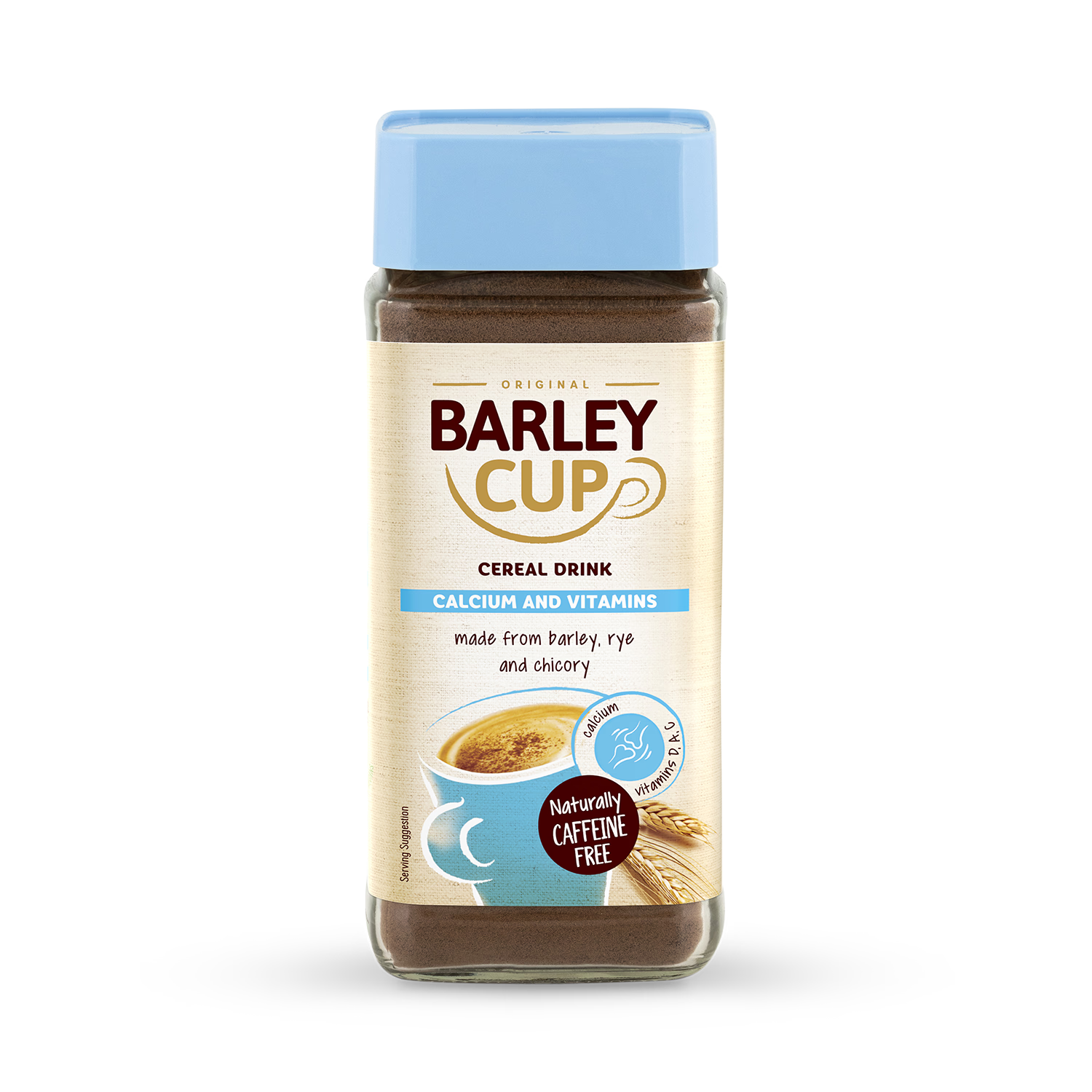 Barleycup Calcium & Vitamins cereal drink 100g, imported from the UK