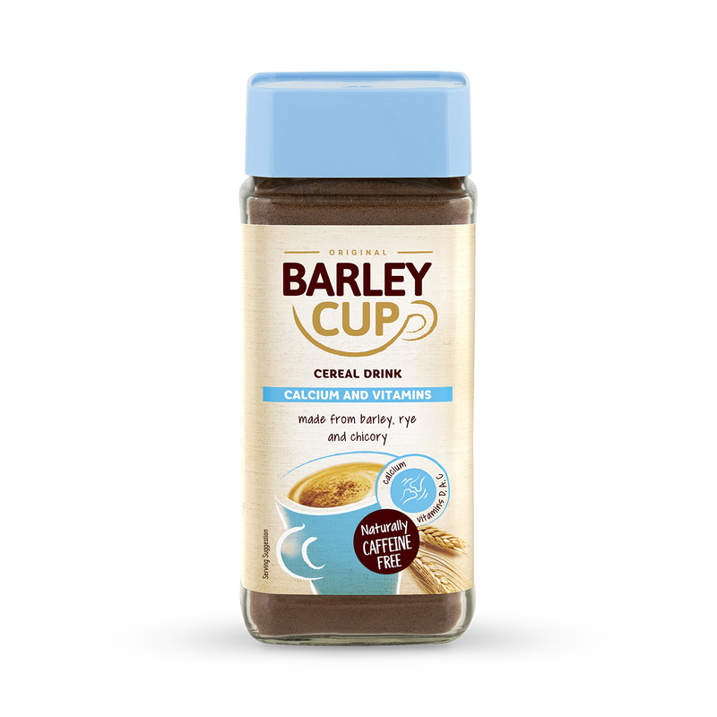 Barleycup Calcium & Vitamins cereal drink 100g, imported from the UK