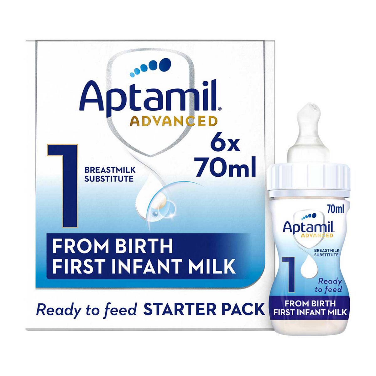 Aptamil Advanced First Infant Milk Starter Pack from Birth 6 x 70ml Toys & Kid's Zone Boots   