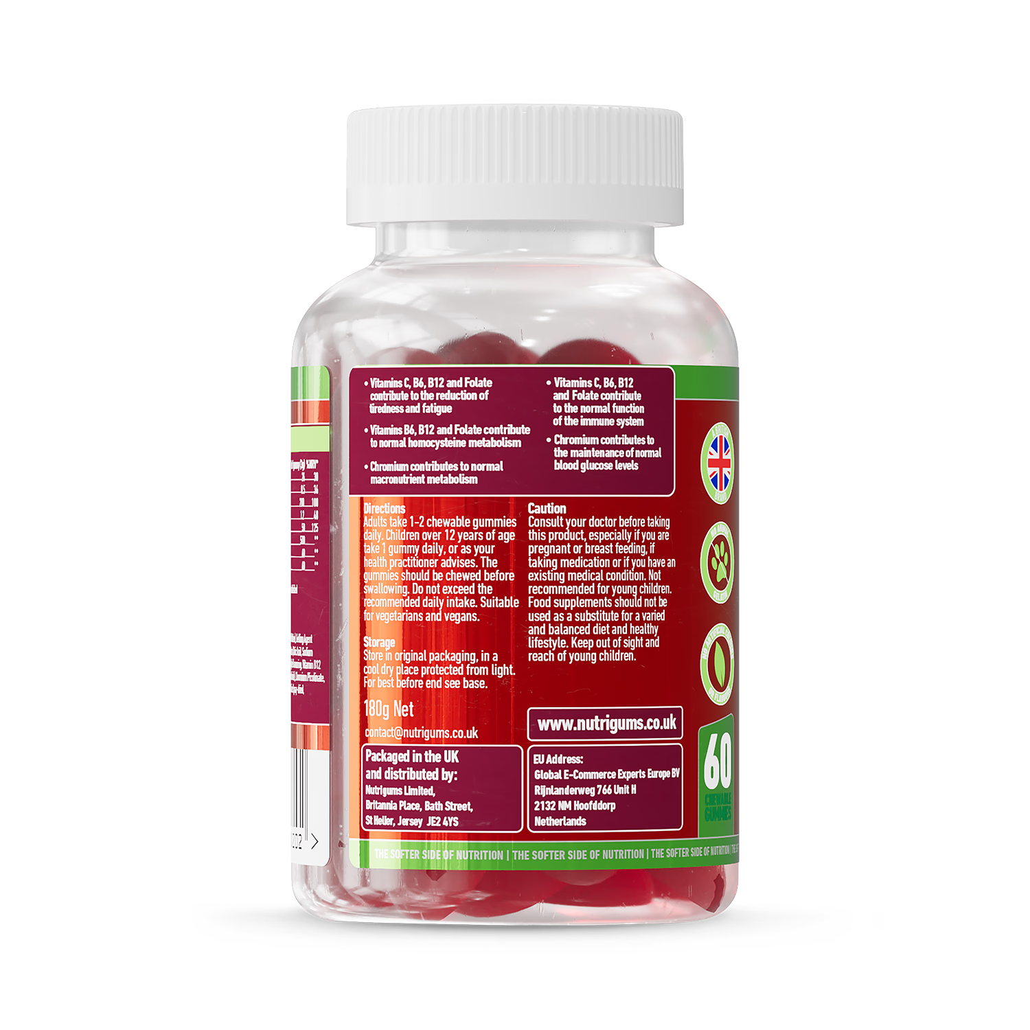 Nutrigums apple cider complex gummies 60 count (British brand)