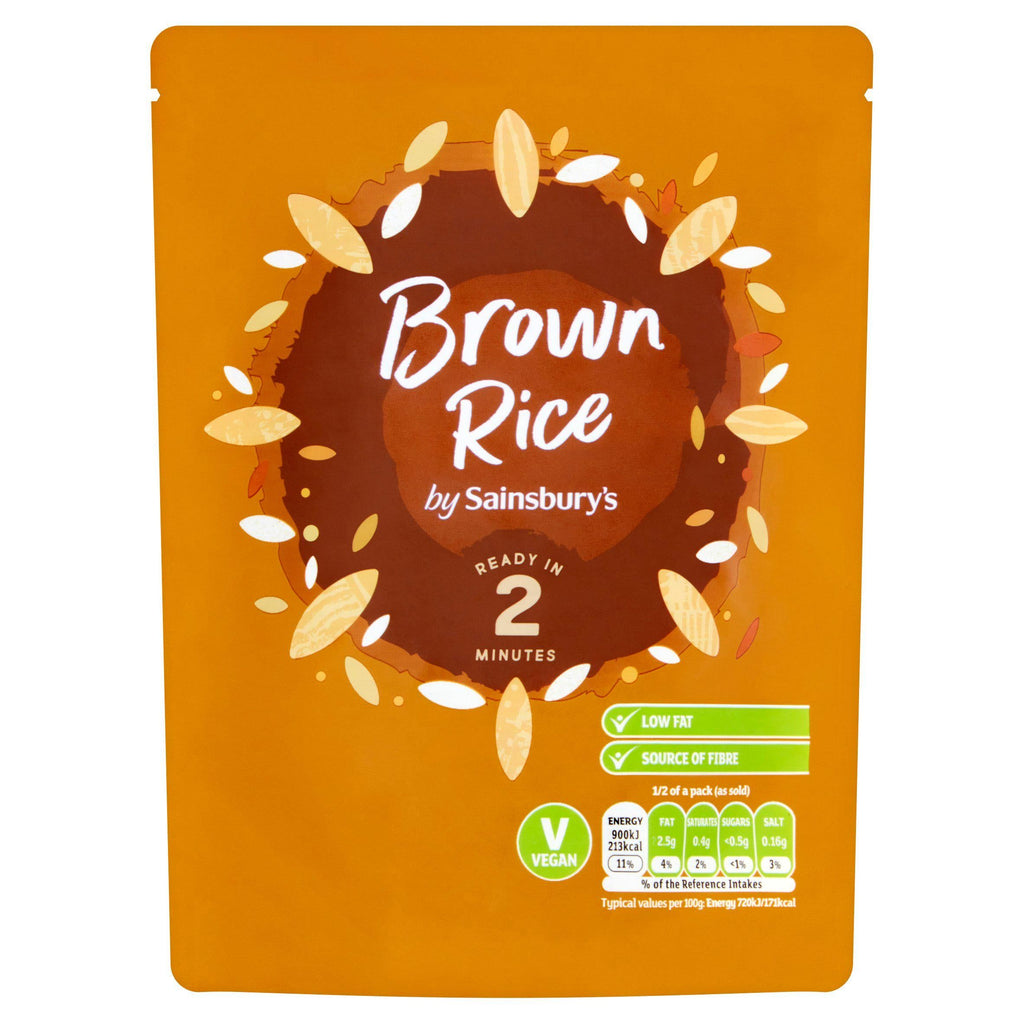 Sainsbury's Microwave Rice Brown 250g