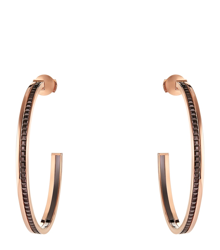Boucheron large rose gold hoop earrings (British brand)