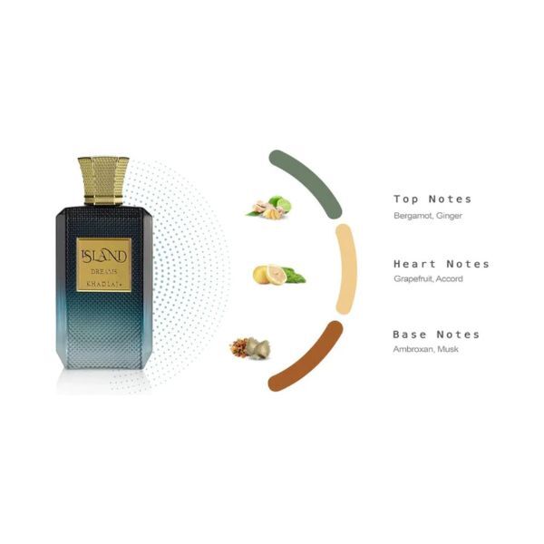 Khadlaj Island Dreams Extrait perfume 100ml (British brand)