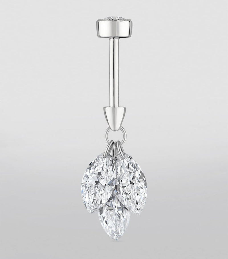 Maria Tash floating diamond plume earring 6.5mm, UK version