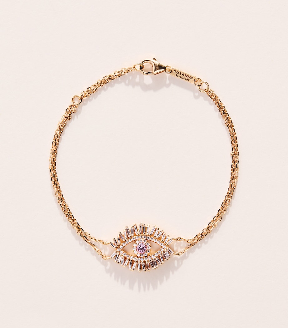 Suzanne Kalan evil eye rose gold bracelet, imported from the UK