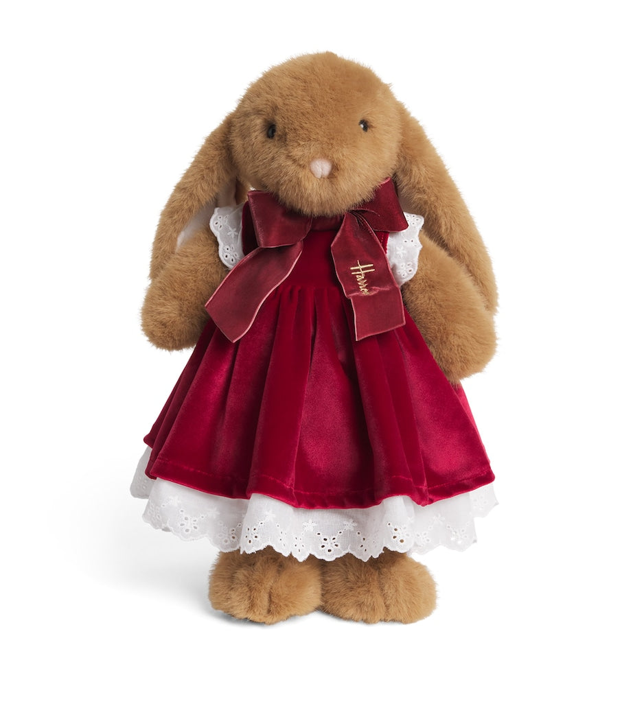 Harrods bunny soft toy in dress - British product