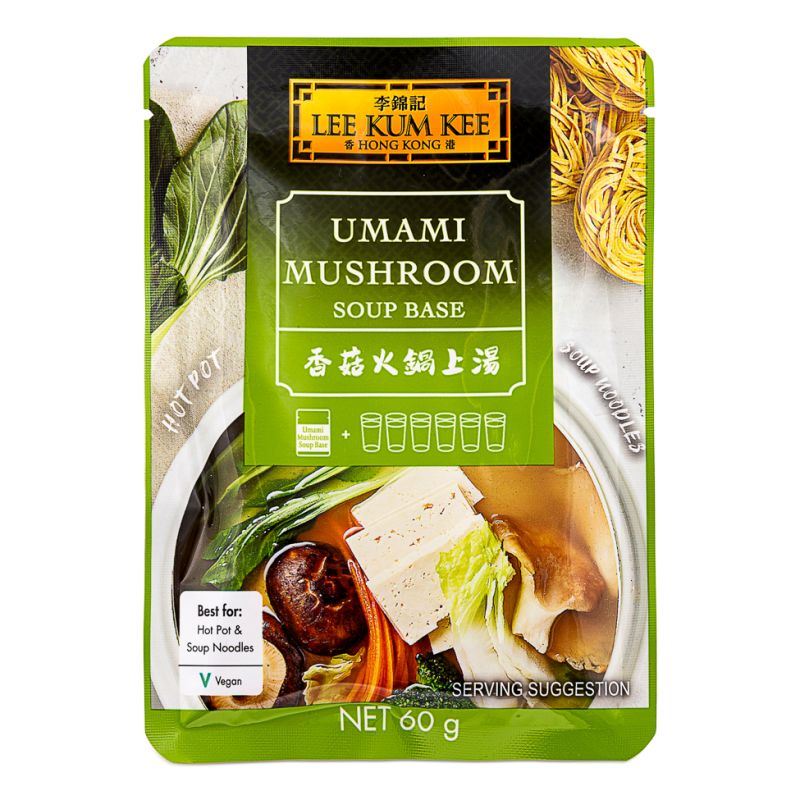 Lee Kum Kee umami mushroom soup base, imported from the UK