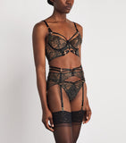 Bordelle bestickte Perlen-Strumpfhalter, UK-Version