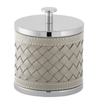 Riviere woven round box home storage accent piece (British brand)