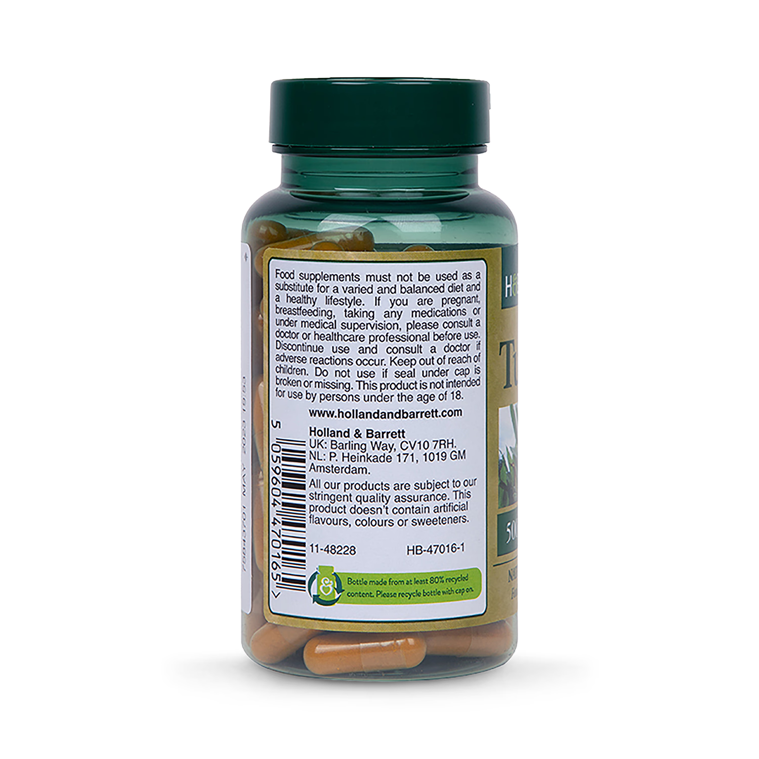 Holland & Barrett Turmeric 500mg Capsules 90, UK version