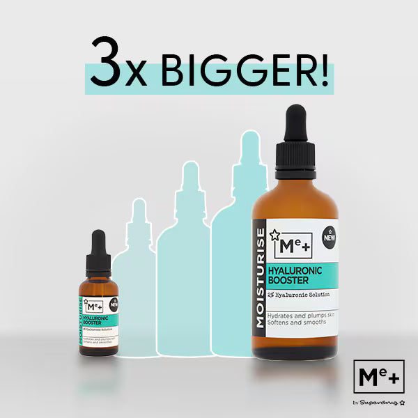 Me+ Hyaluronic Acid Booster 9ml, imported from the UK
