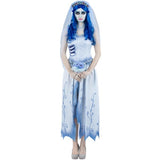 Smiffys Corpse Bride Emily costume dress and headband, imported from the UK