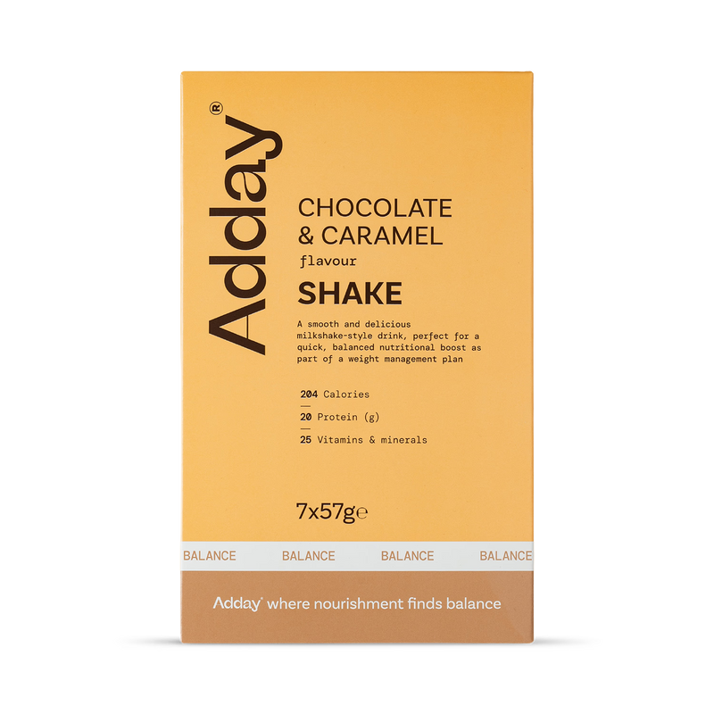Adday shake Chocolate & Caramel 7 x 57g, UK version