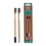 Full Circle charcoal tip bamboo toothbrush set, UK version