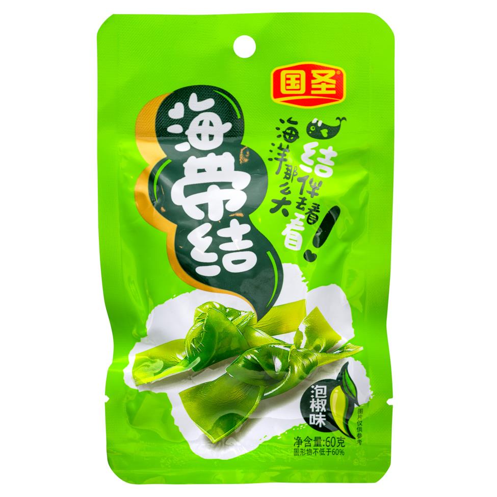 Guo Sheng preserved spicy seaweed knots - British product