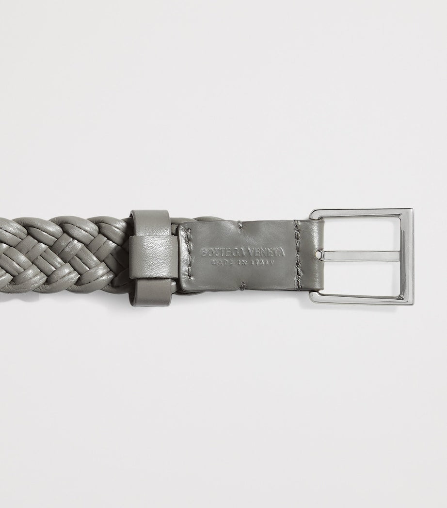 Bottega Veneta Intreccio Solo belt calfskin 2cm, imported from the UK