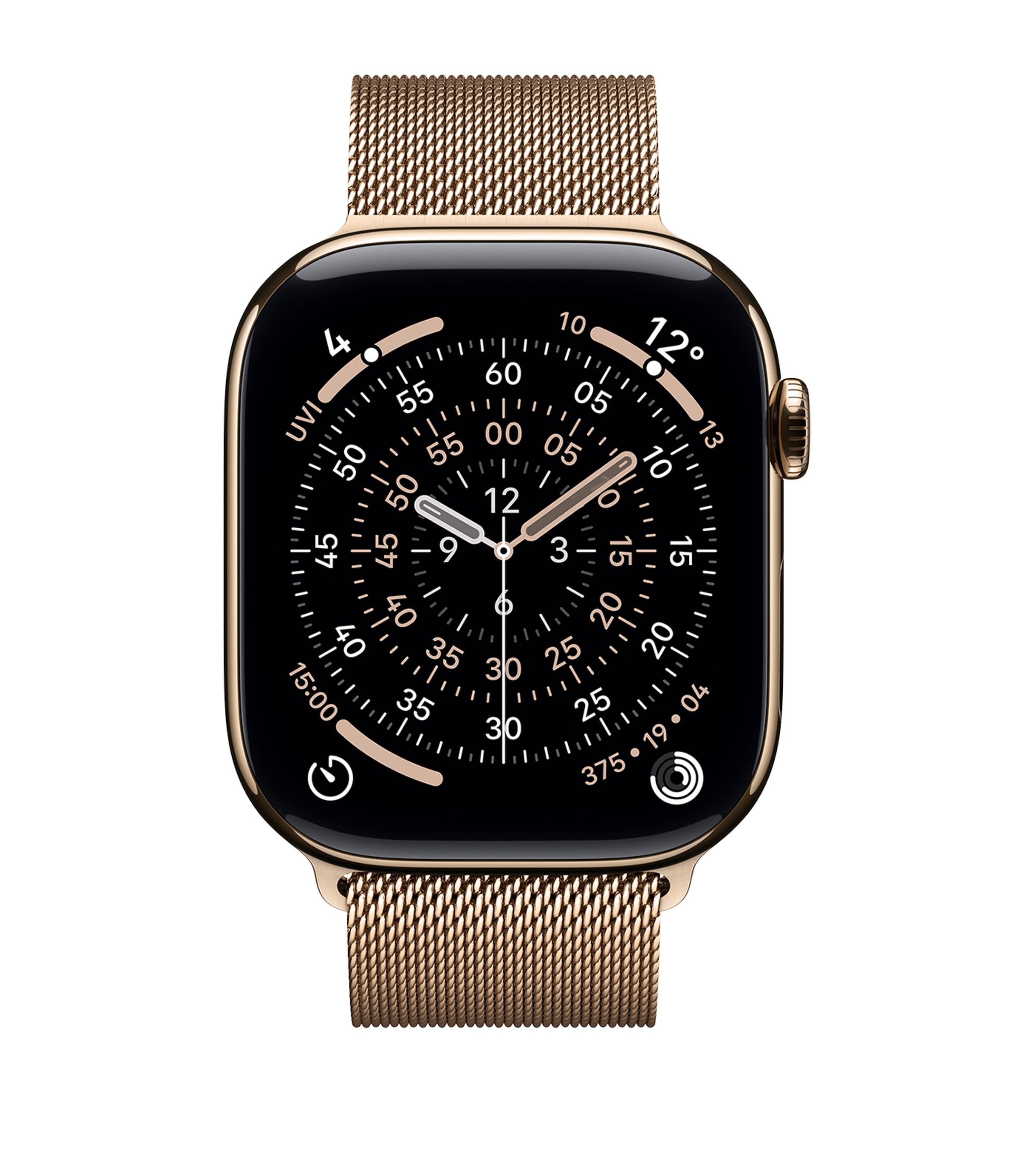 Apple smartwatch Titanium with Gold Milanese Loop 46mm - British product