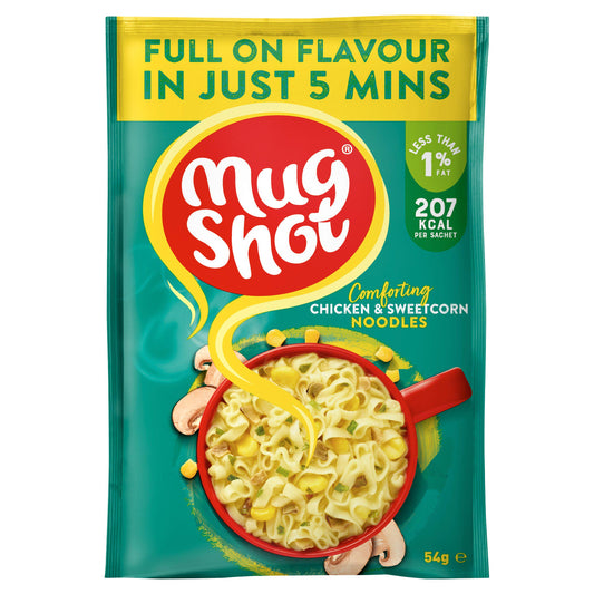 Mug Shot Noodles Chicken & Sweetcorn 54g Instant snack & meals Sainsburys   