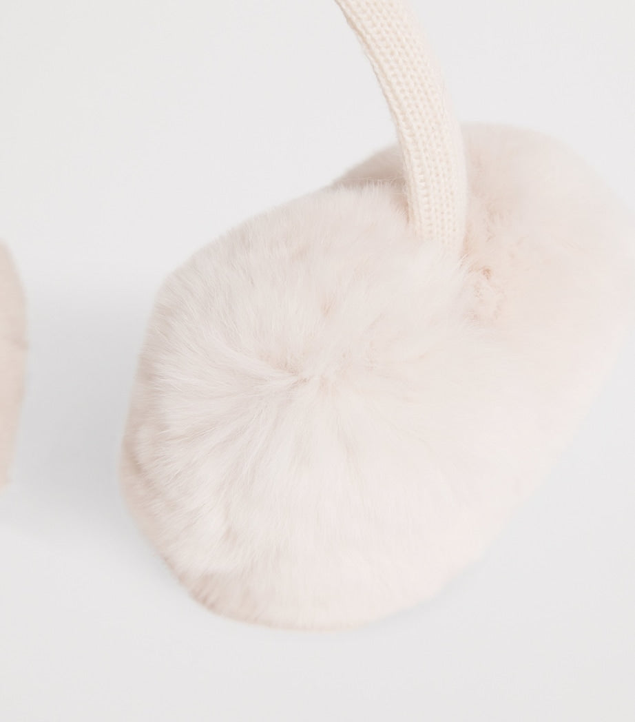 Yves Salomon Enfant rabbit fur ear muffs for children (British brand)