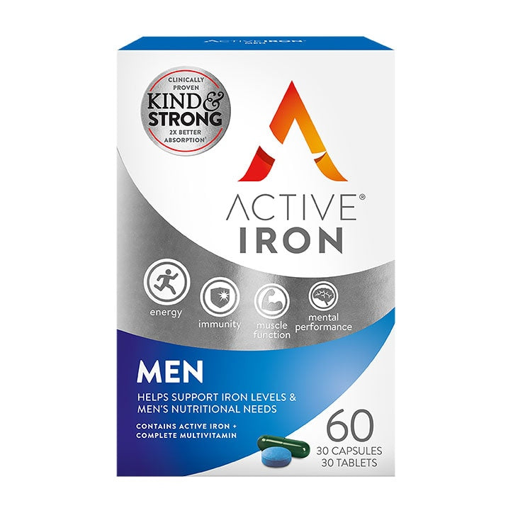 Active Iron for Men 60 Capsules Iron Tablets & Capsules Holland&Barrett   