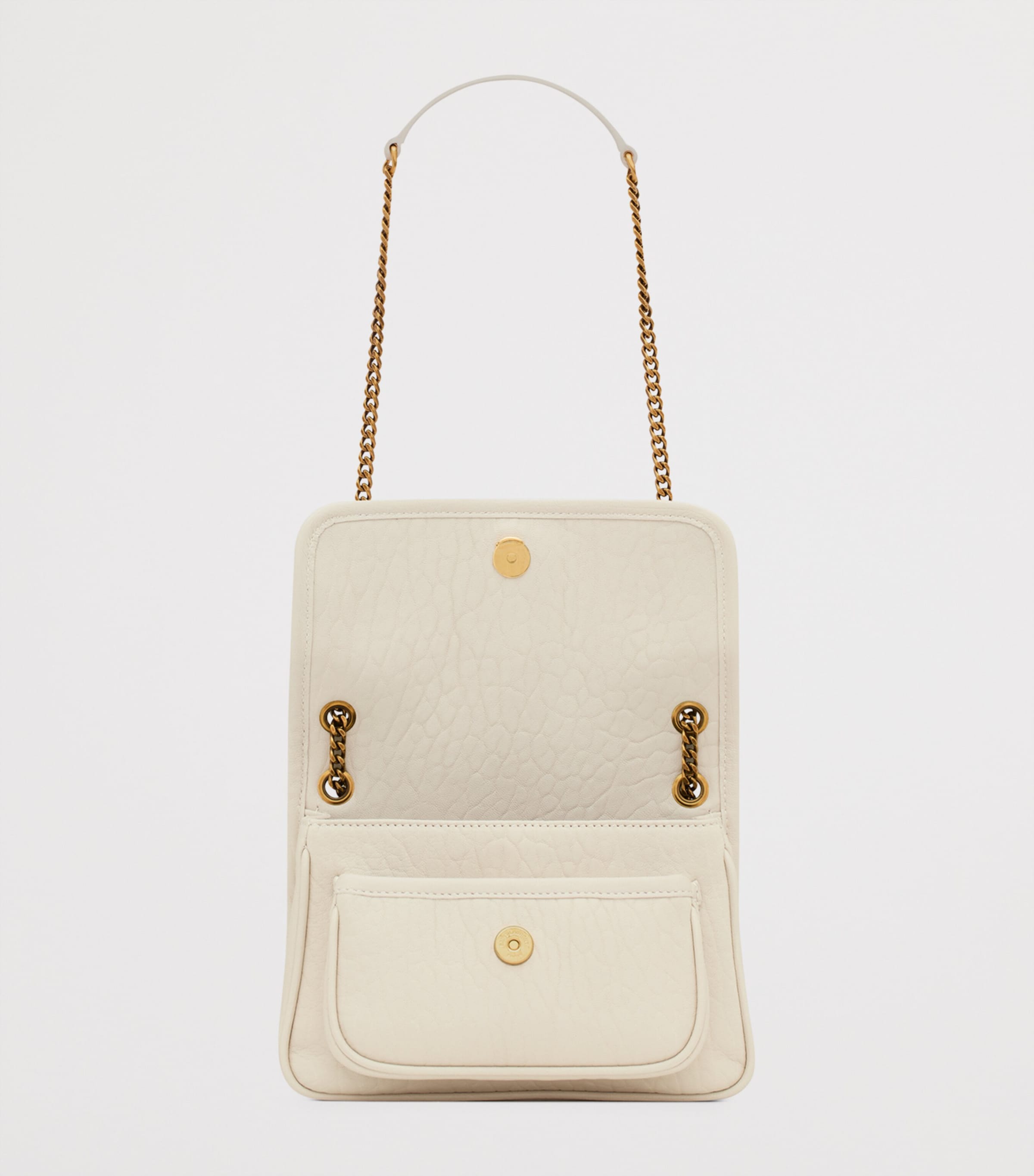 Saint Laurent Mini Niki shoulder bag in leather, imported from the UK
