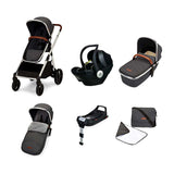 Ickle Bubba Eclipse i-size travel system with mercury car seat and isofix base graphite grey GOODS Boots   