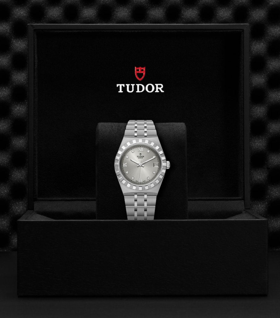 TUDOR Stainless Steel Diamond Royal Watch 34mm (British brand)