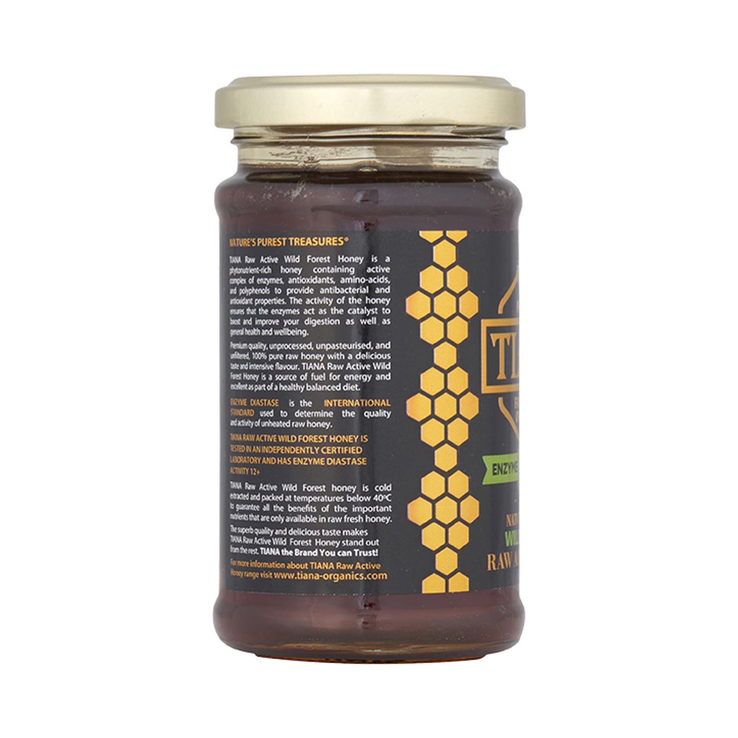 Tiana raw active wild forest honey 250g (British brand)