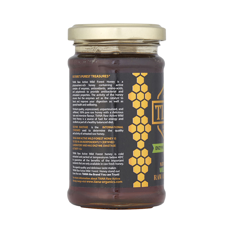 Tiana raw active wild forest honey 250g (British brand)