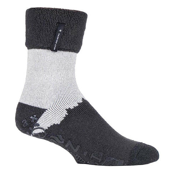 Heat Holders Mens Warm Thermal Slipper Bed Socks 6-11 UK GOODS Superdrug Charcoal (Robin)  