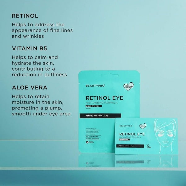 BEAUTYPRO retinol under eye patches 3 count, UK version