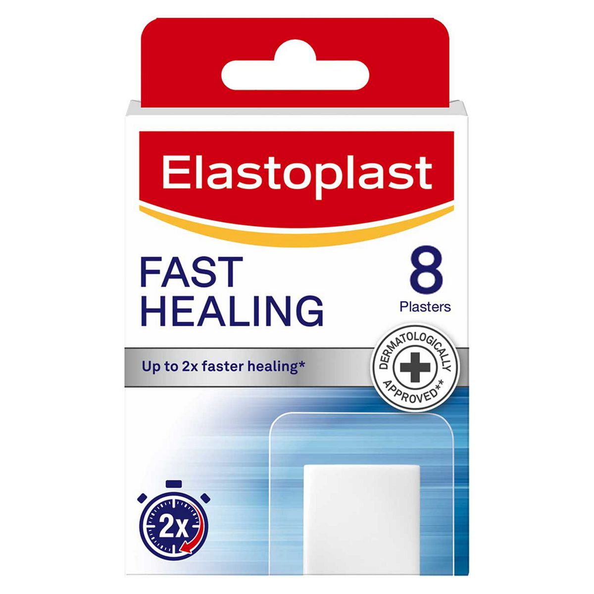 Elastoplast Fast Healing Waterproof Plasters, 8 Pack First Aid Boots   