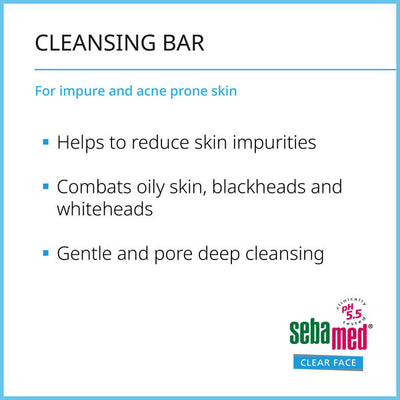 Superdrug Sebamed Pain Nettoyant Visage Clair Acné, Peaux à Tendance Acnéique 100 g - Acheter en ligne chez McGrocer