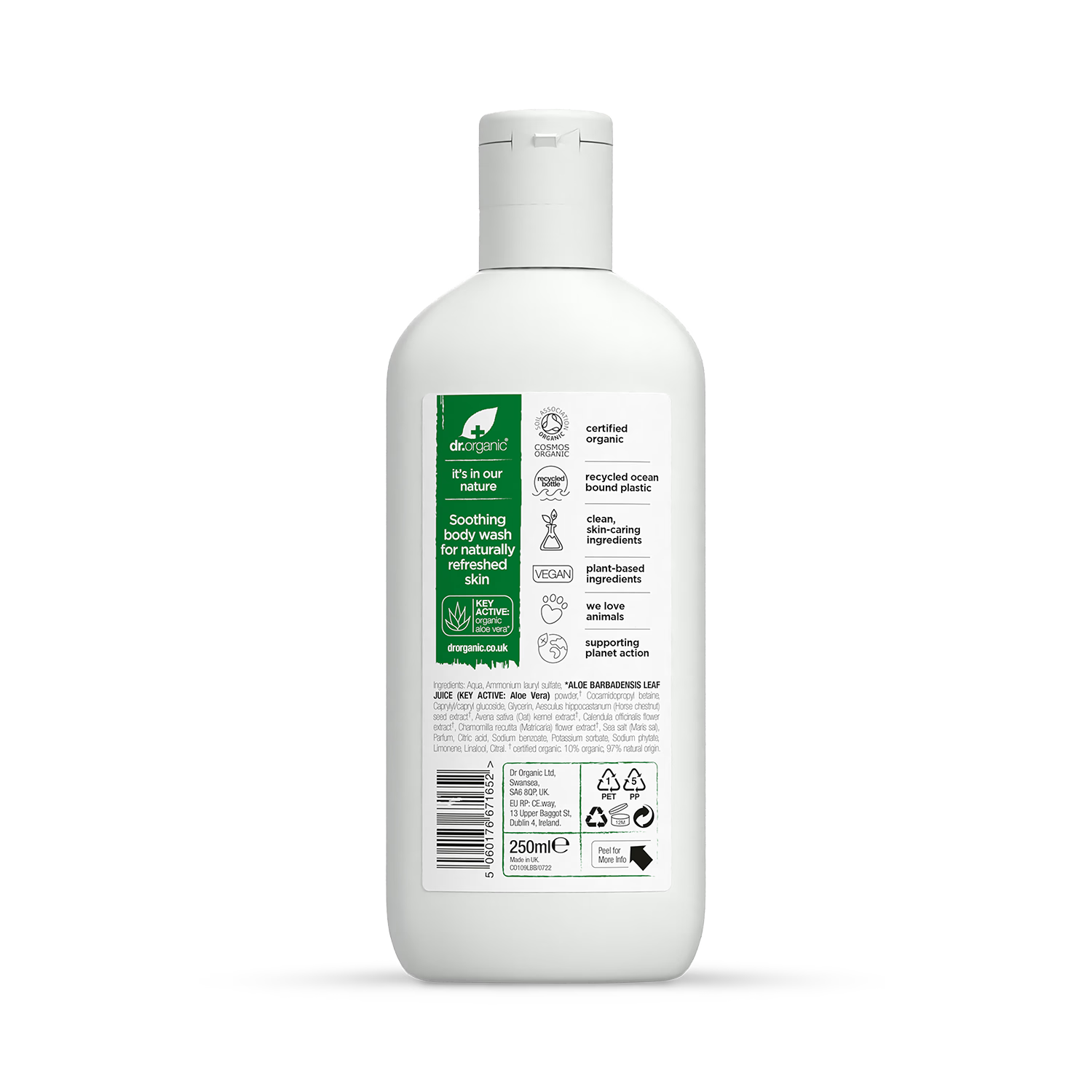 Dr Organic Aloe Vera body wash 250ml - British product