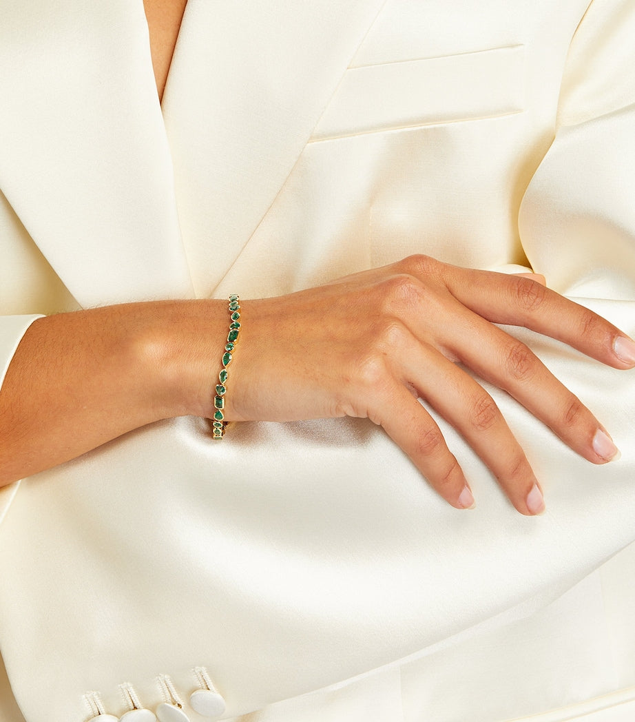 SHAY yellow gold emerald multi-shape bracelet (British brand)