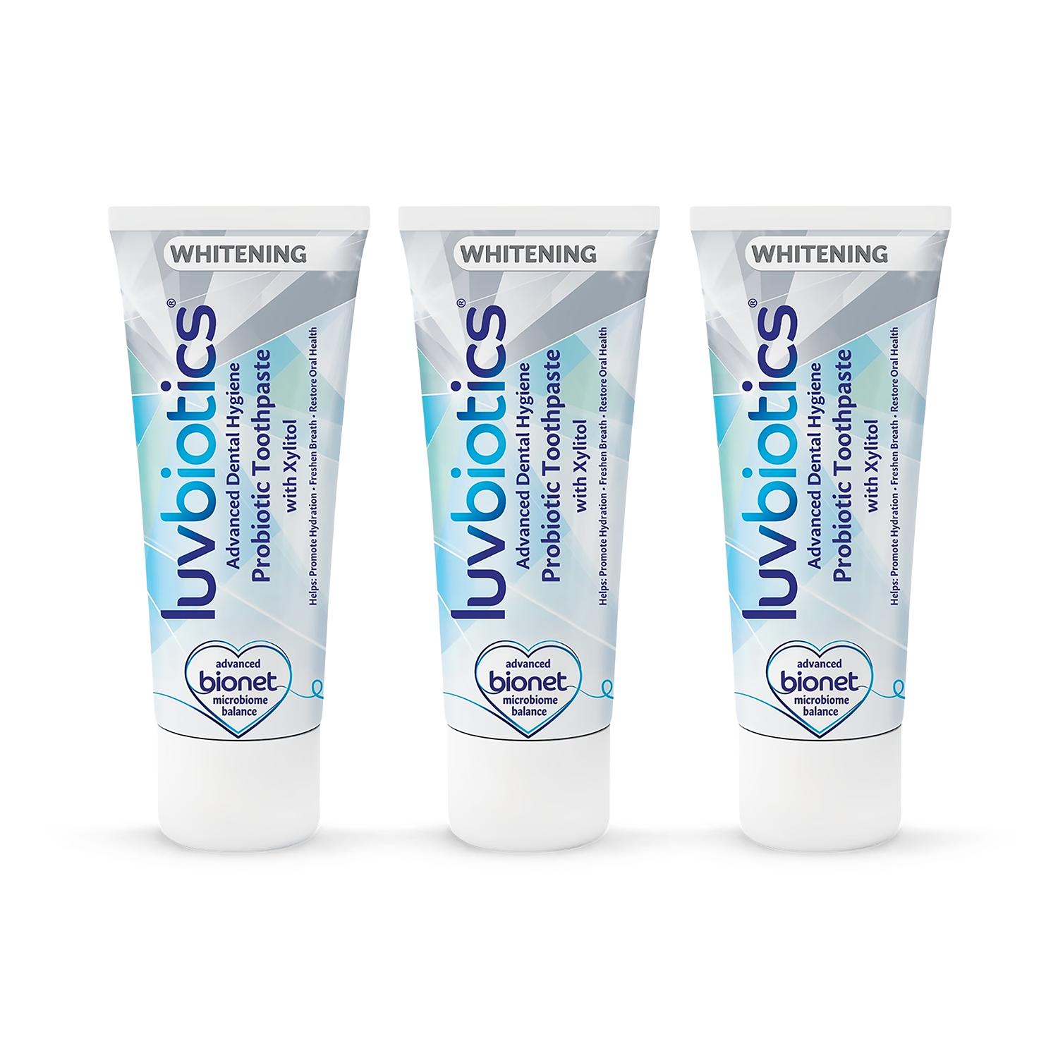 Luvbiotics probiotic whitening toothpaste 3 pack (British brand)