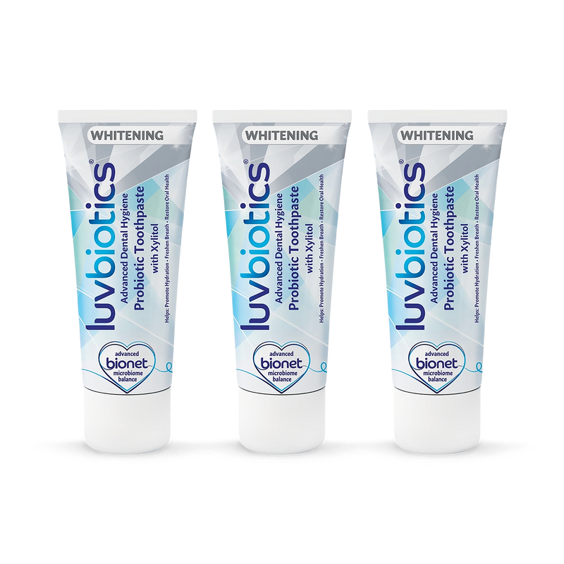 Luvbiotics probiotic whitening toothpaste 3 pack (British brand)