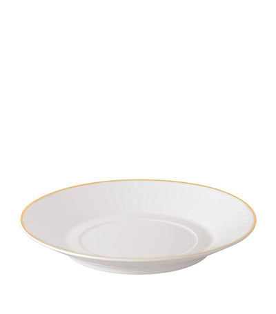 Harrods Bone Porcelain Soup Cup Saucer with Matt Finish and Gold Fillet Design- Buy online at McGrocer