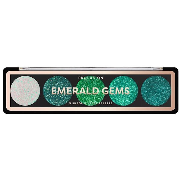 Profusion Cosmetics Glitter Gems Glitter Palette Emerald GOODS Superdrug   