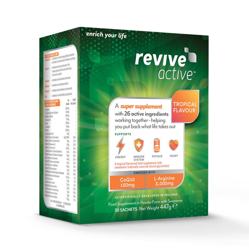 Revive Active super supplement Tropical 30 sachets, imported from the UK