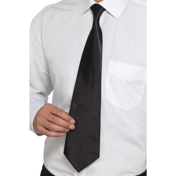 Smiffys deluxe black gangster tie, imported from the UK
