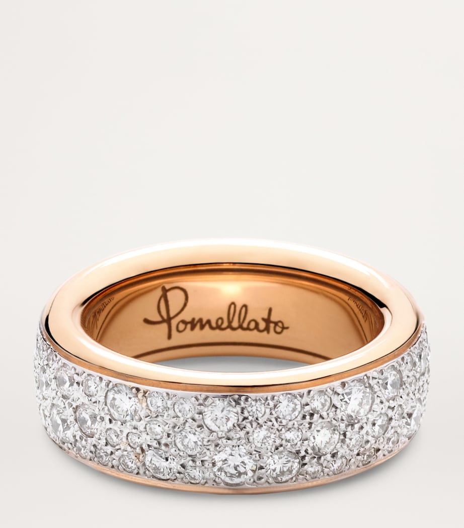 Pomellato rose gold and diamond Iconica ring, UK version